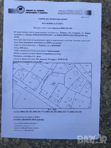 Дворно място 1850 кв.м. с Чернево 