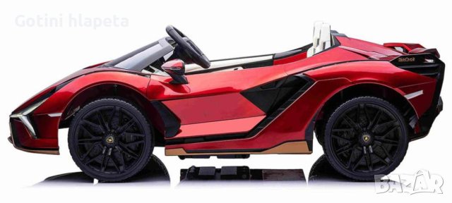 Акумулаторен Двуместна КОЛА Lamborghini SIAN 4X4 24V батерия,MP4 плейър, с меки гуми, снимка 7 - Детски велосипеди, триколки и коли - 43675180