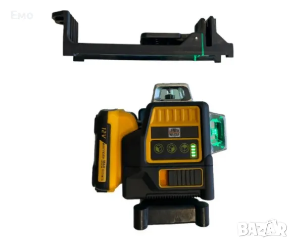 Лазерен 3D -  360 градуса нивелир с 2 батерии 12V 3 AH, 3 лъча, снимка 8 - Други машини и части - 47780003