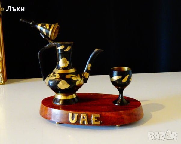 Бронзова мастилница,Британска Индия,позлата. , снимка 3 - Антикварни и старинни предмети - 27333506