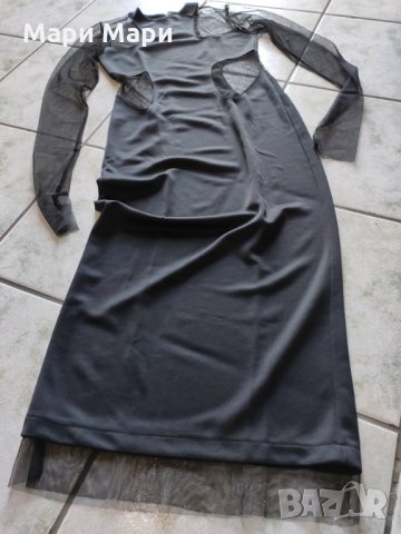 Рокля дълъг ръкав с тюл, снимка 10 - Рокли - 26235760