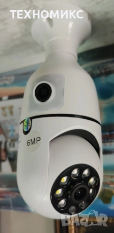 WiFi двойна IP камера – Full HD 1080P, 355° въртене, нощно виждане, снимка 6 - IP камери - 51762756