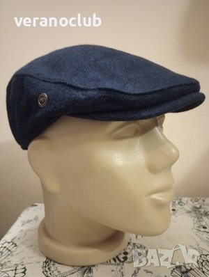 Мъжки зимен каскет Тъмносин Лукс, снимка 2 - Шапки - 43148409