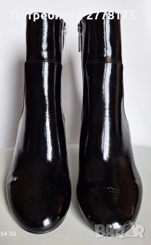Zara черни лачени боти, снимка 2 - Дамски боти - 53284474