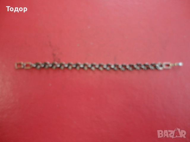 Позлатена гривна с камъни 3, снимка 5 - Гривни - 52661607