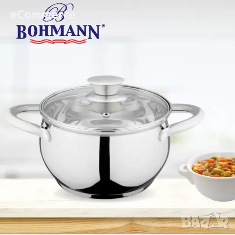 Тенджера Bohmann BH 0512-16, 2.1л/6.6л., неръждаема стомана, снимка 9 - Съдове за готвене - 47656213