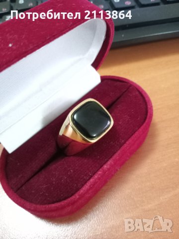 Златист и сребрист мъжки пръстен от полирана стомана, снимка 4 - Пръстени - 39317444
