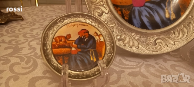 Vintage. Нови. BMF "Махмурлук след препиване" Немски чинии калай-порцелан. Чиния., снимка 3 - Антикварни и старинни предмети - 39920785