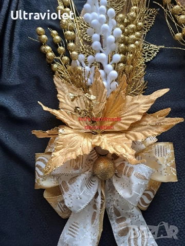 Коледна декорация за врата , снимка 2 - Декорация за дома - 52731403