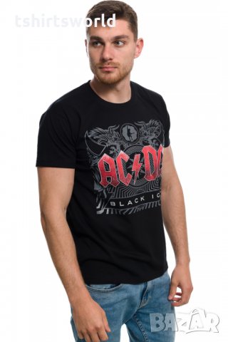 Нова мъжка тениска с дигитален печат на музикалната група AC/DC - Black Ice, снимка 6 - Тениски - 28337446