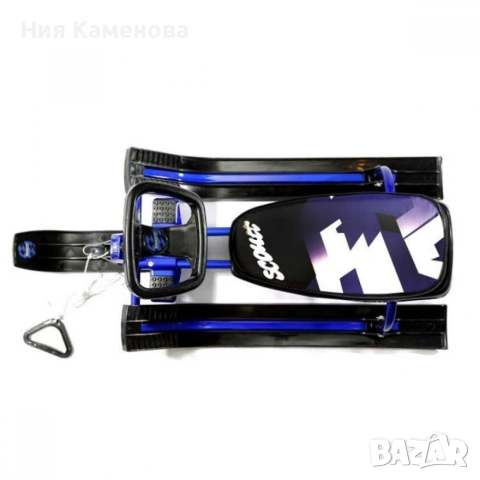 Зимна шейна с кормило, предни и задни ски и метална спирачка Mustang, снимка 6 - Други - 53079367