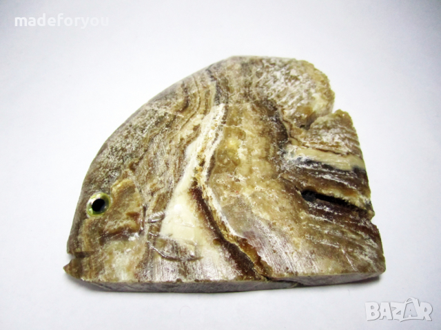 Ахат ивичест, натурален естествен Тропическа риба, рибка 560 карата Индия, снимка 3 - Други ценни предмети - 36457564
