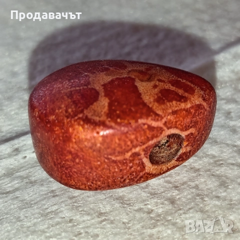 Медальон червен корал от Филипините, снимка 3 - Колиета, медальони, синджири - 51921617