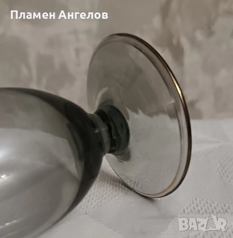 Стара, винтидж ваза-Vasi in Vetro Fume Anni 16.5см.,50,60г., снимка 4 - Антикварни и старинни предмети - 52326865