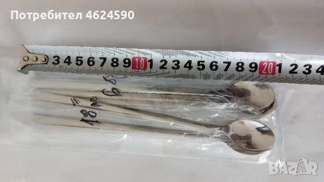 Лъжички с дълги дръжки, коктейлни, снимка 3 - Прибори за хранене, готвене и сервиране - 52344252