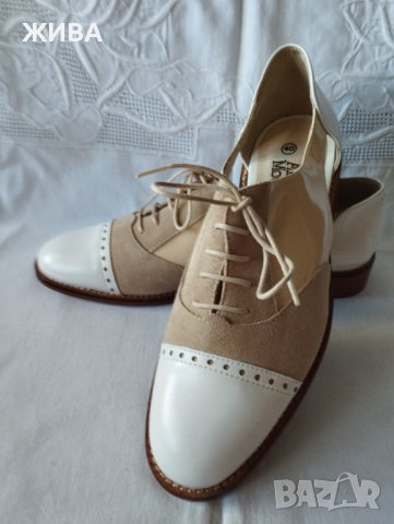ЕСТЕСТВЕНА КОЖА денди стил, дамски елегантни обувки, снимка 7 - Дамски елегантни обувки - 39381438
