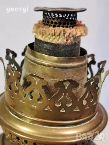 Стара месингова газена лампа  7/2, снимка 10 - Антикварни и старинни предмети - 49778904