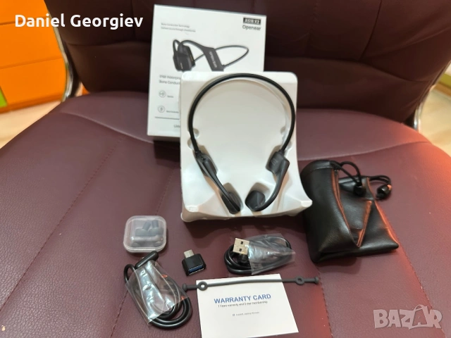 БЕЗЖИЧНИ ВОДОУСТОЙЧИВИ СЛУШАЛКИ С КОСТНА ПРОВОДИМОСТ AS18 X2 С ВГРАДЕНА ПАМЕТ 16GB И КОНТРОЛИ