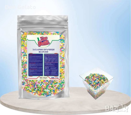 Захарни пръчици шарени - декорации, поръски