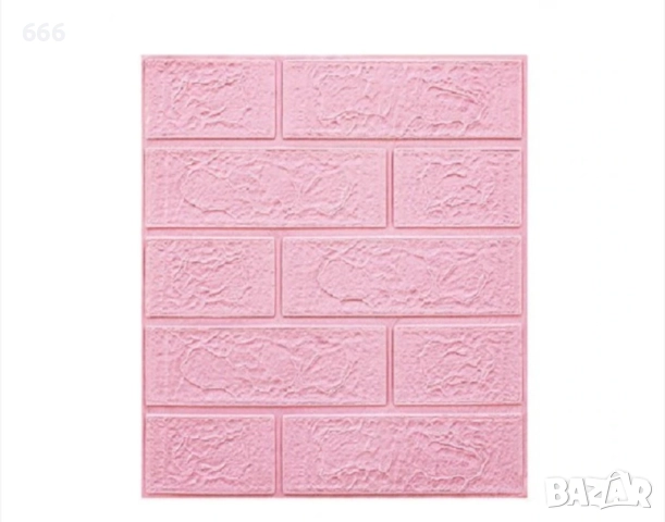 Комплект от 10 3D тапетни плочки, Cyrax, 35 x 38 см, дебелина 3 мм, полиетилен, тухлен мотив., снимка 6 - Други стоки за дома - 52585566
