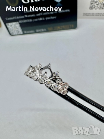 Сребърен пръстен с мойсанит (Диамант) 1.3 карата, снимка 10 - Пръстени - 52252861