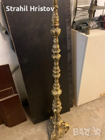 Стара стоика за месингова лампа, снимка 2 - Антикварни и старинни предмети - 52519278