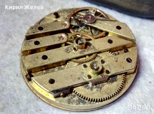МЕХАНИЗЪМ от РЯДЪК СТАР КОЛЕКЦИОНЕРСКИ ШВЕЙЦАРСКИ ДЖОБЕН ЧАСОВНИК с РИМСКИ ЦИФЕРБЛАТ 49632, снимка 12 - Антикварни и старинни предмети - 48579075