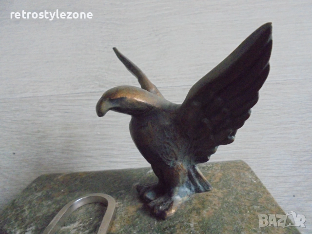 № 8311 Антикварен бюрален комплект от зелен камък и месинг – арт деко стил , снимка 6 - Други ценни предмети - 44071778