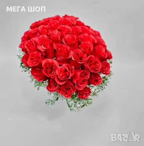 Елегантен букет от изкуствени рози, снимка 5 - Изкуствени цветя - 50346321