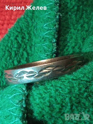 Стар РЪЧНО ОРНАМЕНТИРАН СРЕБЪРЕН ПРЪСТЕН Тип ХАЛКА ОКСИДИРАНО СРЕБРО ВИСОКА ПРОБА 40096, снимка 2 - Антикварни и старинни предмети - 42787694