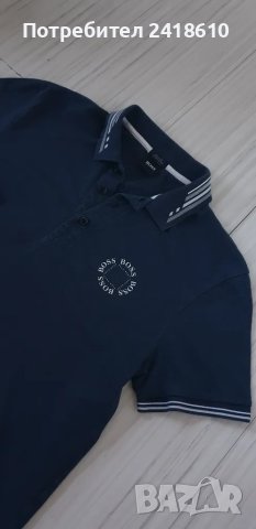 Hugo Boss Cirkle Pique Cotton  Mens Size M  ОРИГИНАЛНА Тениска!, снимка 10 - Тениски - 50338077