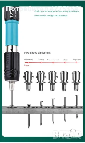  Ръчен пистолет за стоманени пирони пистолет за нитове инструмент за бетонна стена, снимка 3 - Други инструменти - 48265158