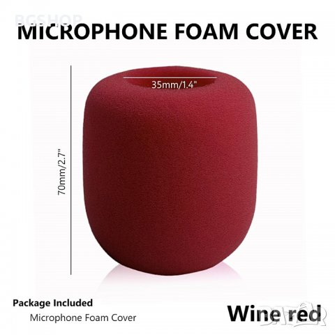 Ветробран за Микрофон / Sponge / - Тъмно червен, снимка 3 - Други - 38153159