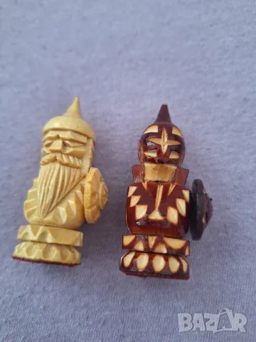 ръчно изработен дървен шах, снимка 10 - Антикварни и старинни предмети - 49189367