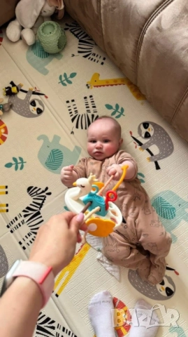 Двулицево меко килимче за игра XPE пяна 200х180см Писта, снимка 4 - Други - 52886681