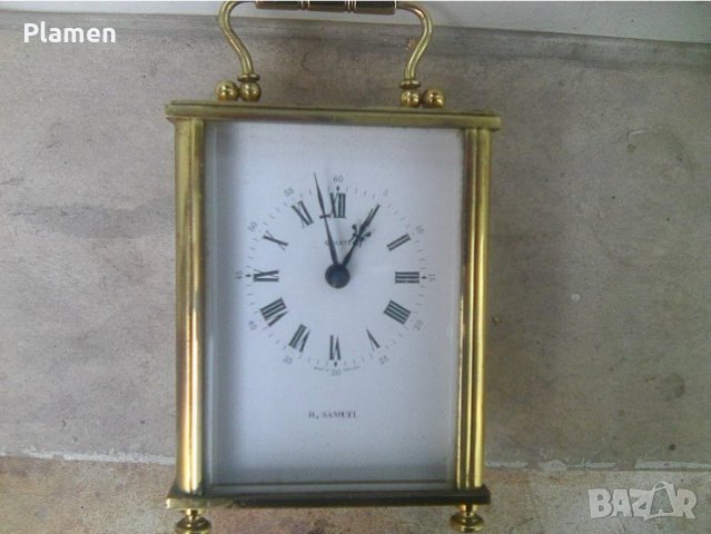 Английски настолен кварцов часовник изработен от месинг