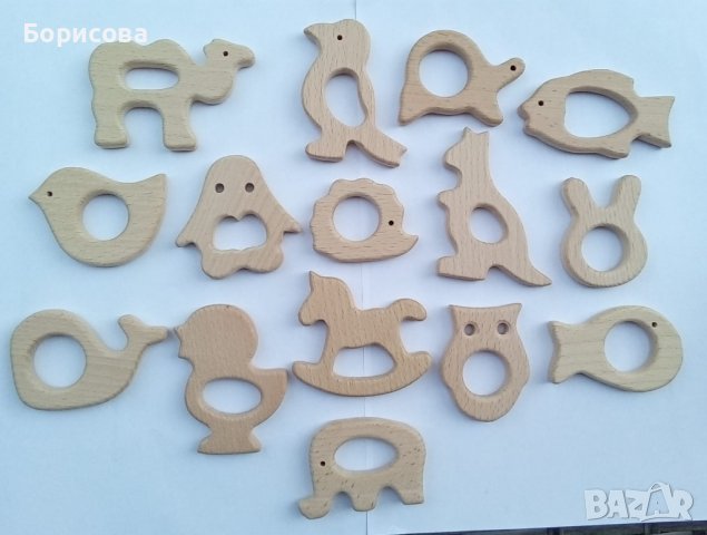 Кутия с 15 броя дървени гризалки, снимка 3 - Други - 37741620