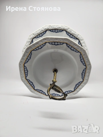 💠💠💠Classic Rose Maria Blu💠💠💠 Поднос на две нива, снимка 6 - Антикварни и старинни предмети - 53152004