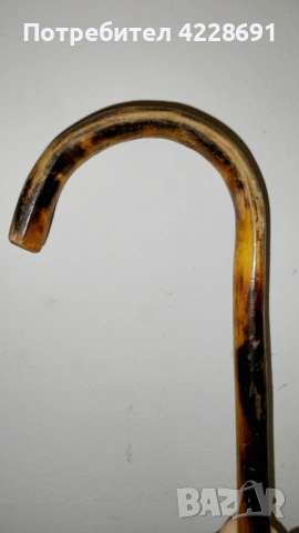 Автентичен дървен бастун-70см., снимка 5 - Антикварни и старинни предмети - 49387232
