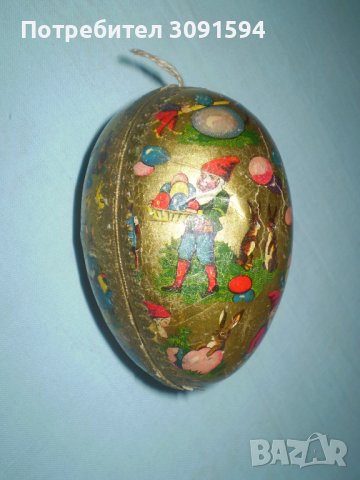 Папие маше старо яйце кутийка за великденска украса, снимка 4 - Антикварни и старинни предмети - 36896803
