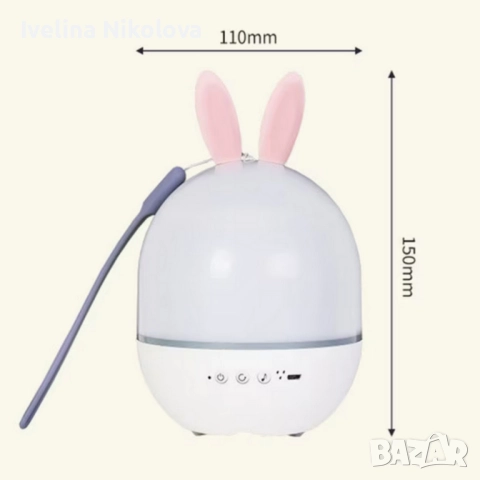 Очарователна нощна лампа и проектор 2 в 1, снимка 3 - Детски нощни лампи - 52318409