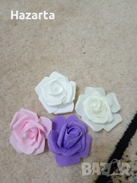 Изкуствени Рози от Фоам 6-7 см., снимка 3 - Изкуствени цветя - 49685559