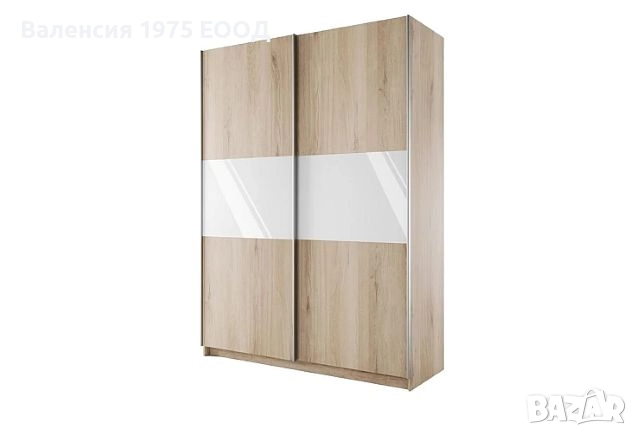 Гардероб с плъзгащи врати Сити 1034 сонома, орех или комбинация бяло/ арвен, снимка 11 - Гардероби - 46495474