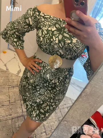 Н&M Рокля с голи рамене , снимка 2 - Рокли - 50415077