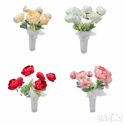 Изкуствени букети с божури – Елегантна и вечна красота за всяко пространство, снимка 9 - Други стоки за дома - 52137807