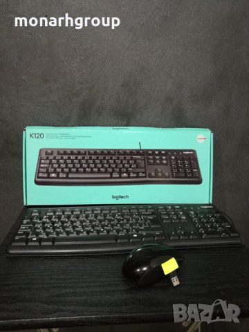 Клавиатура Logitech K120/счупено краче/+ мишка