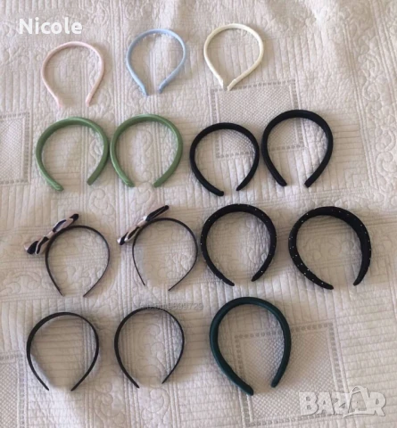 Различни диадеми от сатен и кадифе, снимка 6 - Аксесоари за коса - 50893777