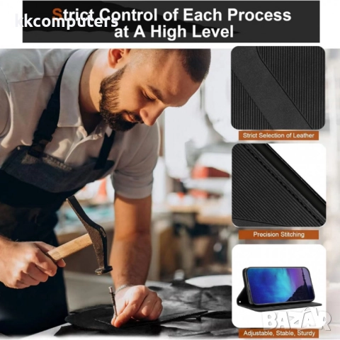 Кожен калъф-портфейл с Протектор за Xiaomi Redmi 15 5G/ 4G | Удароустойчив PU+TPU, Стойка, Магнитно , снимка 7 - Калъфи, кейсове - 51995252