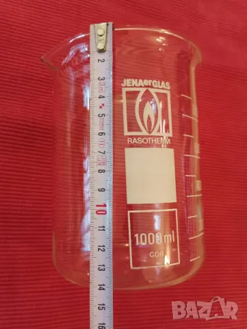 Бехарова чаша 1000 мл JENA,ГДР. , снимка 3 - Лаборатория - 47979328