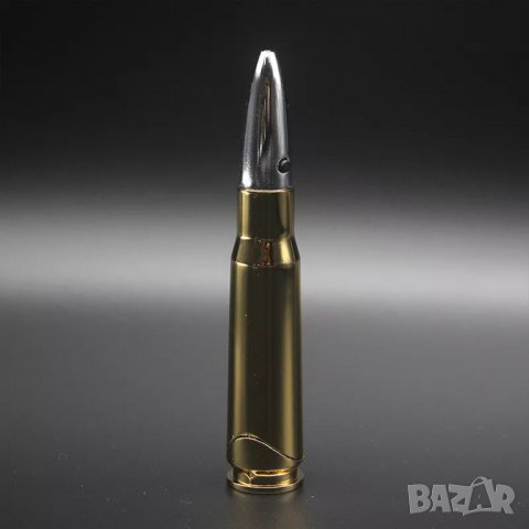Газова запалка с формата на куршум/патрон с вграден лазер, снимка 2 - Запалки - 33554927